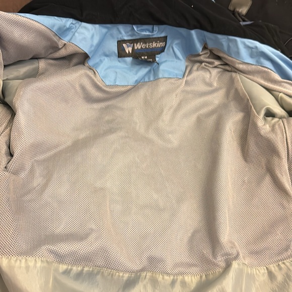 Wetskins Lightweight 2 Piece Rain Suit Waterproof Jacket & Pants Navy Blue - Picture 11 of 17